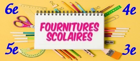 Liste des fournitures