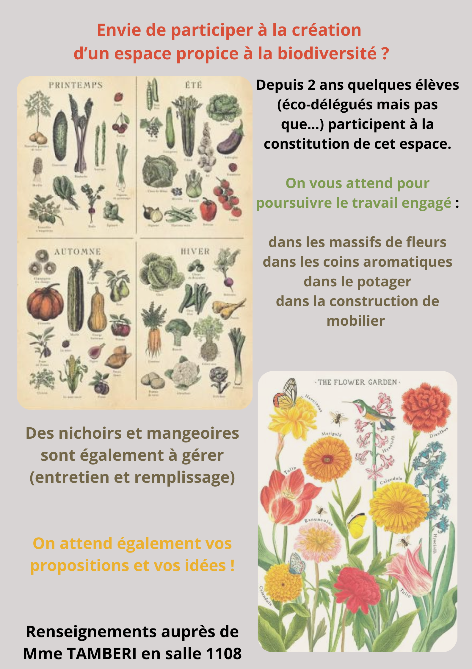 Rejoignez l’équipe de l’atelier jardin !