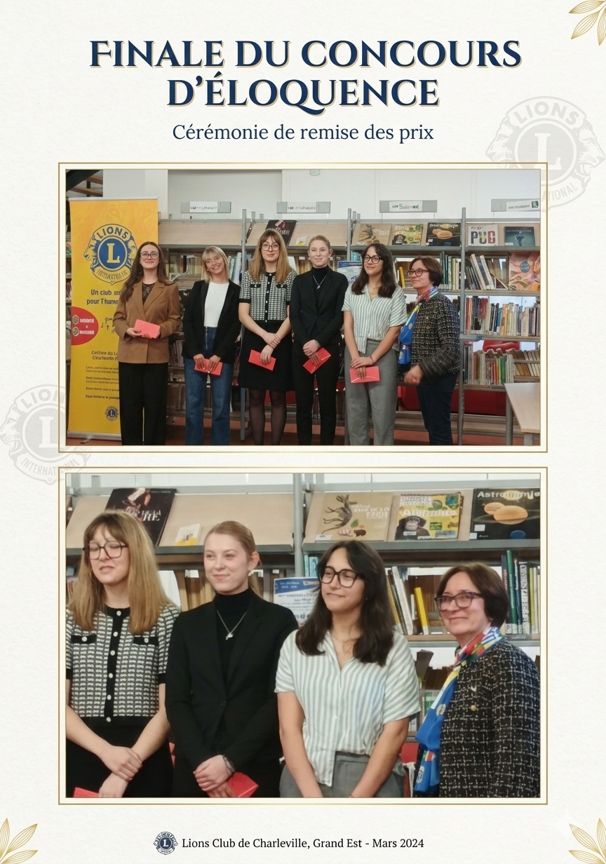 Concours d&rsquo;éloquence du lions Club de Charleville-Mézières