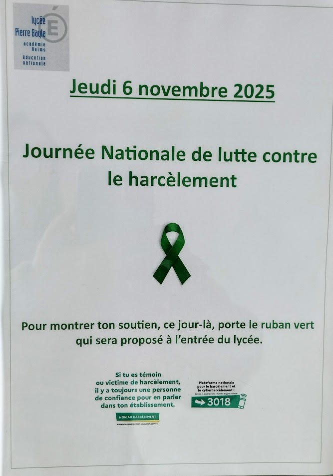Journée de lutte contre le harcèlement scolaire