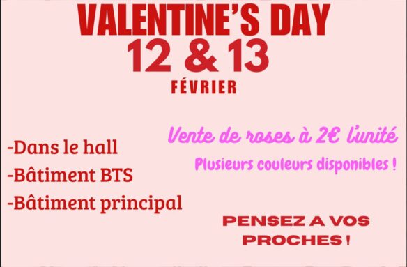 Vente de roses pour la Saint Valentin